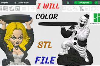 color stl file split slice model, convert stl to 3mf on bambu lab ams multicolor