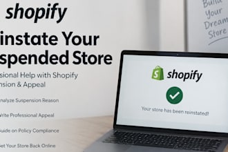 reinstate suspended shopify store appeal letter fix termination payment hold