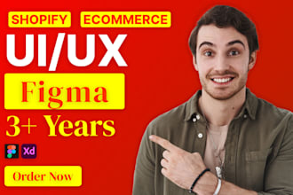design a modern shopify and ecommerce website UI UX in figma