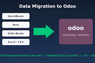 migrate quickbooks, xero or zoho books data to odoo