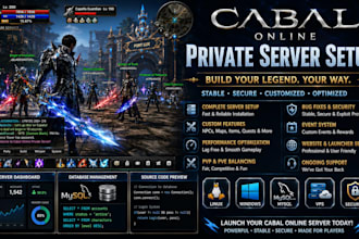 create, setup, customize, fix, and optimize your cabal online private server