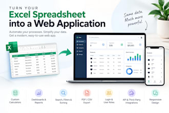 iconvert your excel spreadsheet into a functional web application