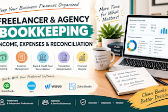 do freelancer and agency bookkeeping, income