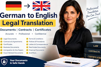 translate german to english legal documents contracts and certificates