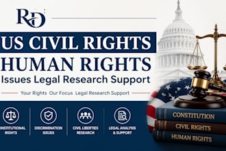 review US civil rights human rights issues and provide legal research support