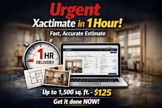 do urgent xactimate estimate delivered in 1 hour