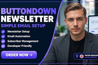 setup buttondown newsletter email automation minimalist design developer tools