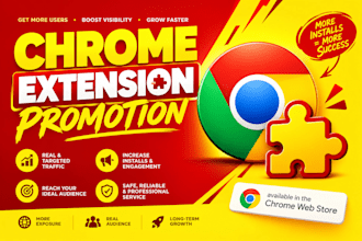 chrome extension promotion with download user browser extension for real install