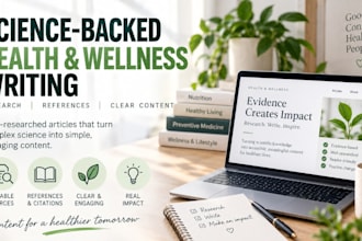 write science backed health and wellness articles