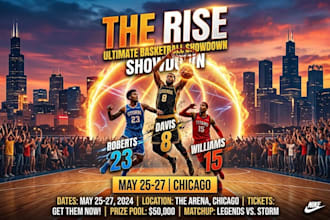design sports poster, flyer, or banner edit graphics