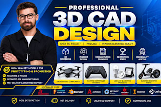 3d cad design 3d industrial product design cad modeling stl file for 3d printing