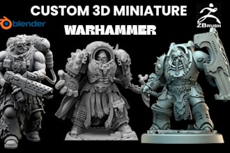 sculpt 3d warhammer figurine tabletop dnd model 3d 40k miniature 3d model print