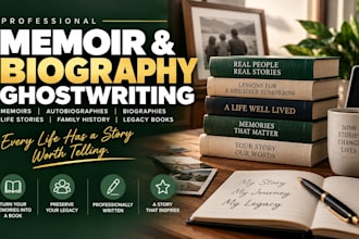 ghostwrite your memoir, autobiography, biography or life story