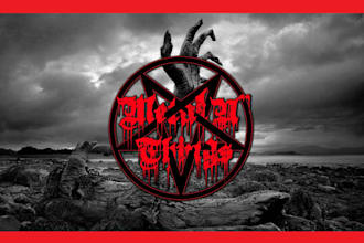 design a unique rock metal typography gothic band logo