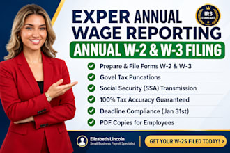 prepare and file annual w2 and w3 wage statements for employees