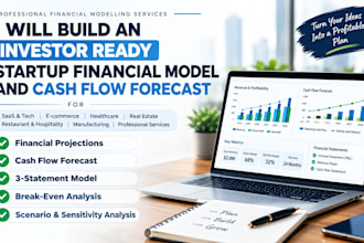 build an investor ready startup financial model and cashflow forecast