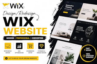 do wix website design, wix website redesign, wix website development, wix store