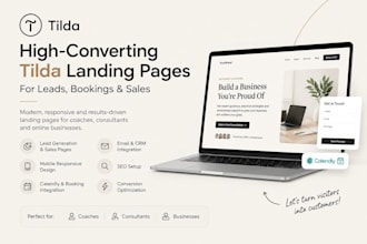 design online business coach marketing consultant real estate tilda landing page