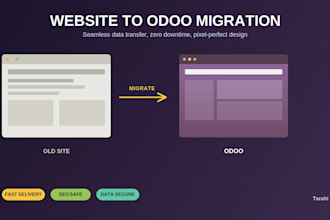 migrate your existing site into odoo