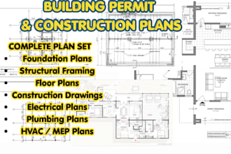 do building permit foundation structural framing  construction mep floor plans