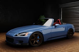 create hard surface automotive 3d models in blender
