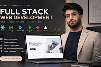 develop a modern responsive full stack website