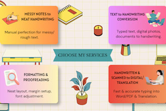 do handwriting and data transcription