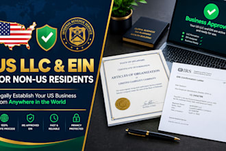 setup wyoming or delaware llc with ein for non US residents