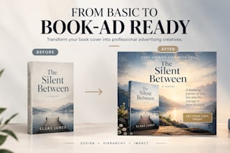 design book ads for amazon, facebook, and instagram