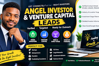 provide verified angel investor leads, venture capital and startup funding leads