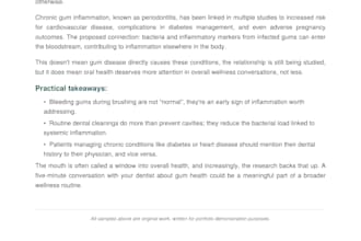 write SEO dental and medical blog content and website copy