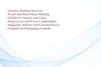 write creative stories and lyrics