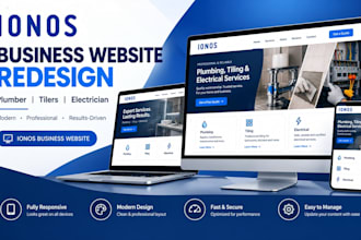 design ionos plumber tilers electrician website redesign ionos business website