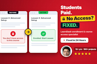fix learndash enrollment and course access for paying students