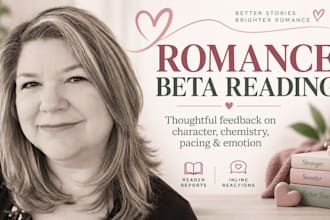 beta read your romance novel and provide reader feedback