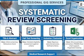 screen research articles for your systematic review