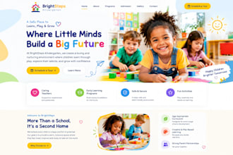 build a fun, playful kindergarten and childcare website that wins parents trust