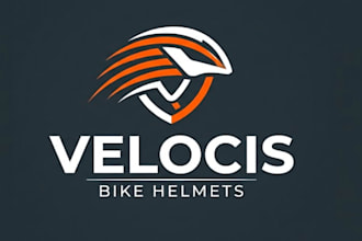 make bold and professional bike helmet brand logo