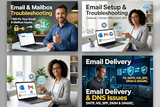 fix your email, mailbox, outlook, gmail delivery issues