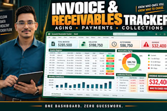 build an excel invoice and accounts receivable tracker with aging report