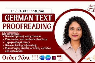 professionally proofread and edit your german text german book proofreader