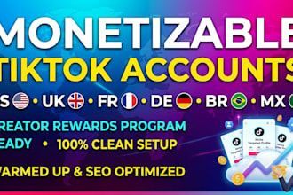 create build and grow organic tiktok accounts for your niche