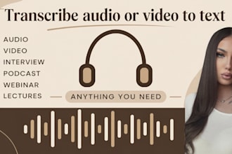 transcribe audio or video to text