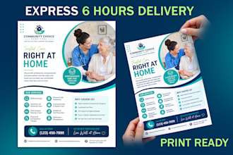 design medical, health care, home care, dental flyer design