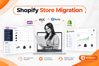 do shopify store migration, woocommerce website migration wix to shopify flexify