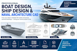 create professional boat design, ship design and naval architecture cad
