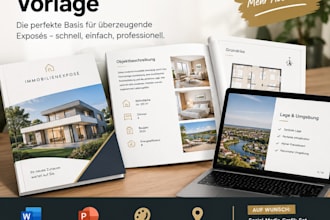 create a professional real estate exposé template for you