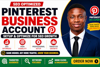 setup and optimize your pinterest business account  for SEO growth