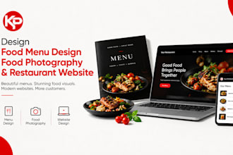 design food menu design food photography and restaurant website digital design