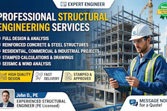 do a professional structural engineering design and analysis